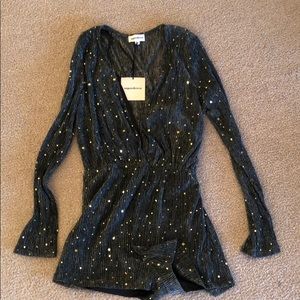 Superdown grey romper size xs NWT